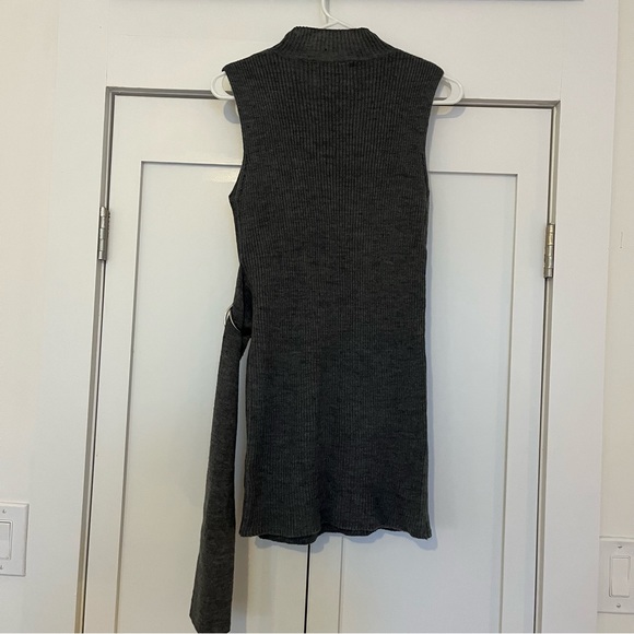 Moon River Sleeveless Mock Neck Sweater Tunic Charcoal Small - Picture 6 of 9